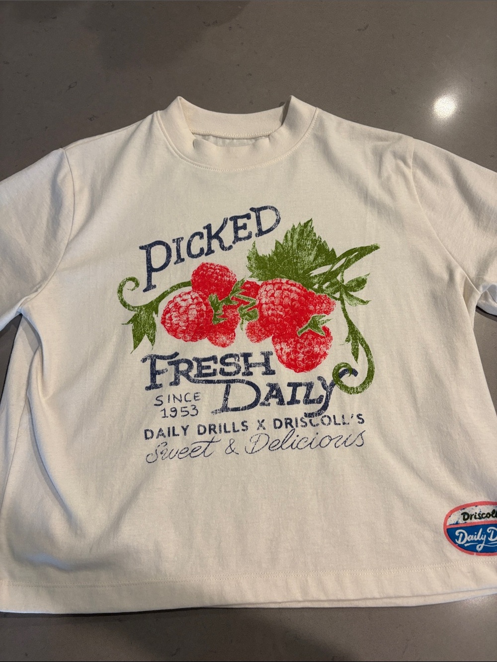 NWOT Daily Drills Picked Fresh Daily Vintage Tee XS/S